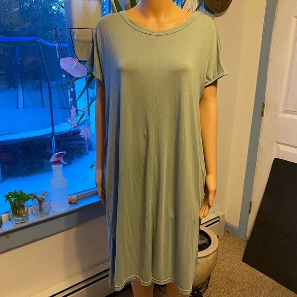 Joan Vass New York Modal Blend Stretchy Soft and Comfortable Dress Women Size M - Picture 1 of 8